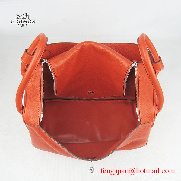 Hermes Women Shoulder Bag Orange 6208 Hermes Women Shoulder Bag Orange 6208